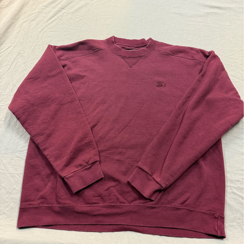 STARTER Men's Maroon Crewneck Sweater